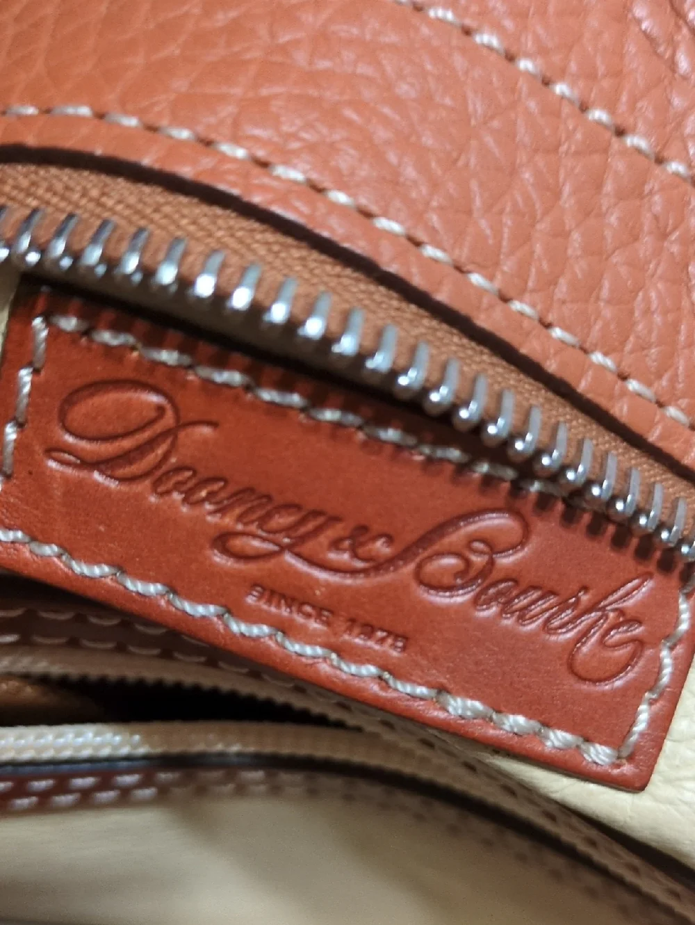 Dooney & Bourke Pebbled Leather Purse in Saddle/Tan - Picture 7 of 8